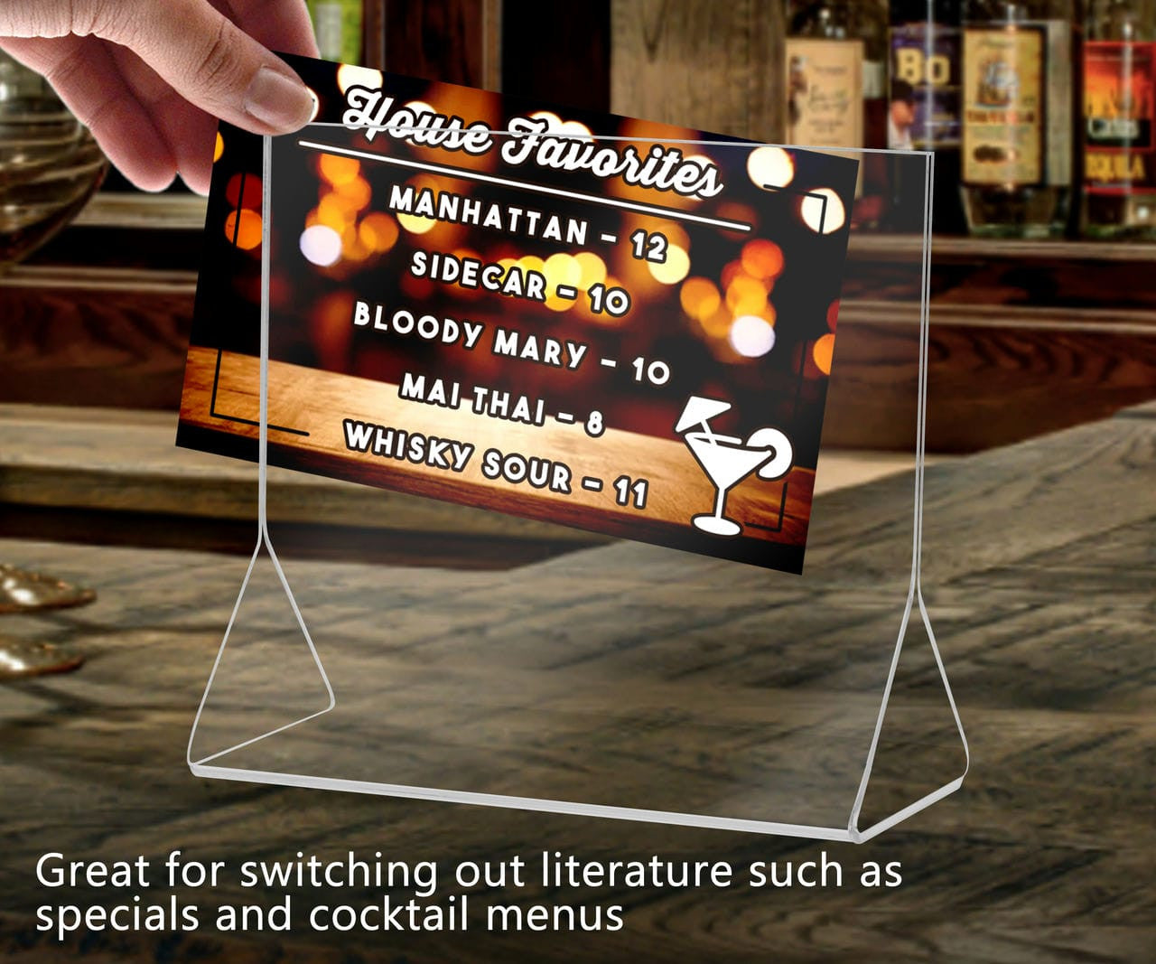 5"W x 3"H Sign Holder Double Sided Top Load  Flyer Ad Frame