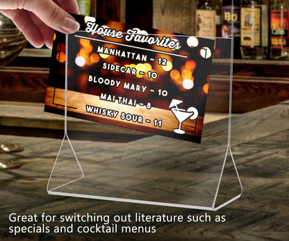 5"W x 3"H Sign Holder Double Sided Top Load  Flyer Ad Frame