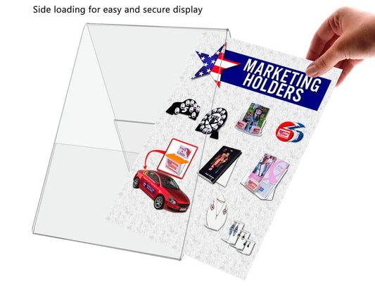 5"W x 7"H A Frame Sign Holder Double Sided Table Tent Clear