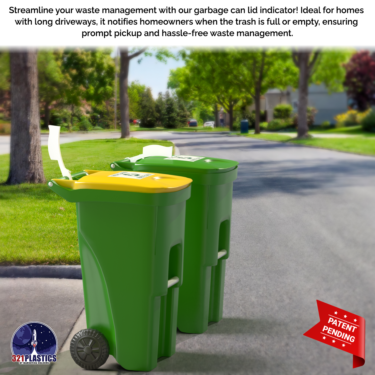 Trash Flag Indicator – Custom Numbers | Patents Pending