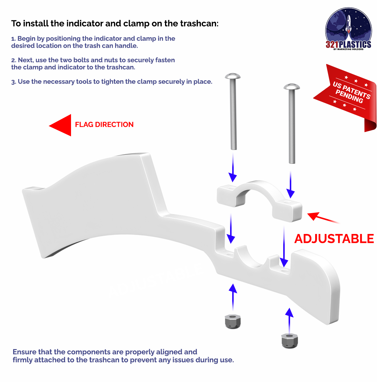 Trash Flag Indicator – Custom Numbers | Patents Pending