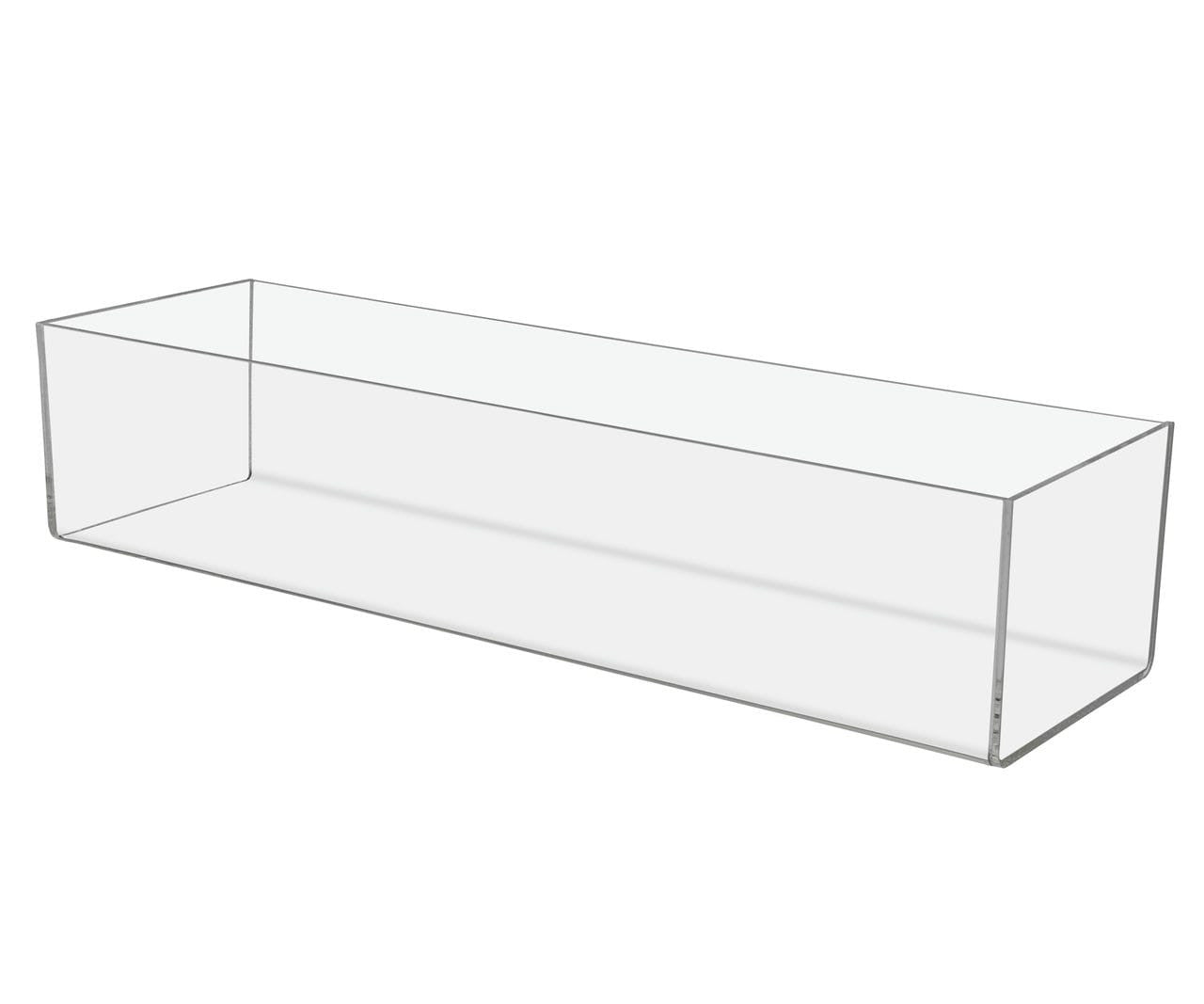 Fifteen Inches Wide by Three and Three Quarters Inches High Clear Compartment Bin