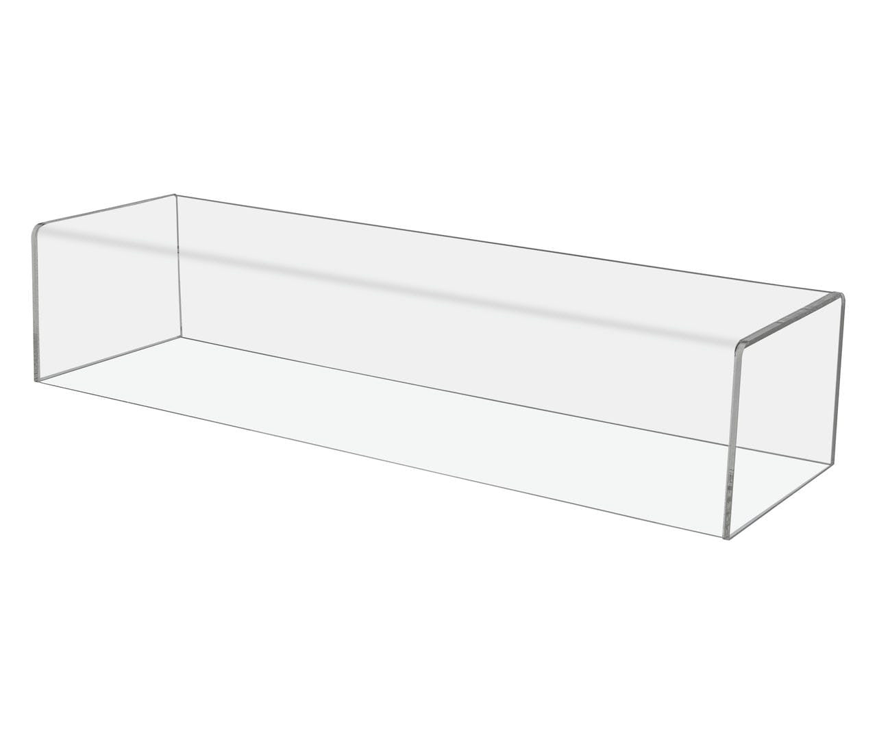 Fifteen Inches Wide by Three and Three Quarters Inches High Clear Compartment Bin flipped