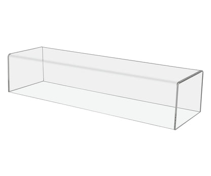 Fifteen Inches Wide by Three and Three Quarters Inches High Clear Compartment Bin flipped