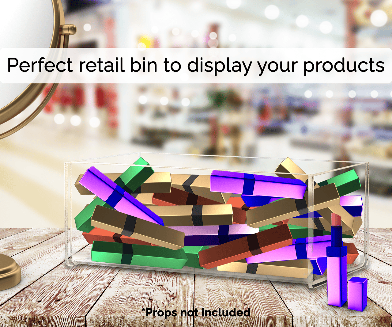 8"W Retail Storage Display Bin