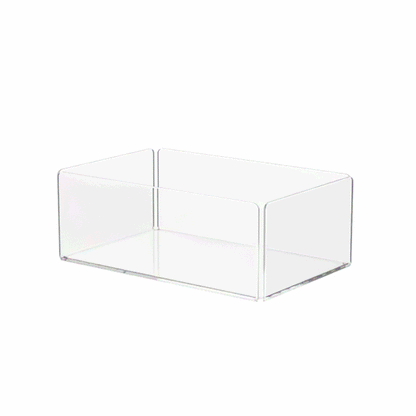 10" Tray Organizer Display Countertop Storage Bin Dust Cover