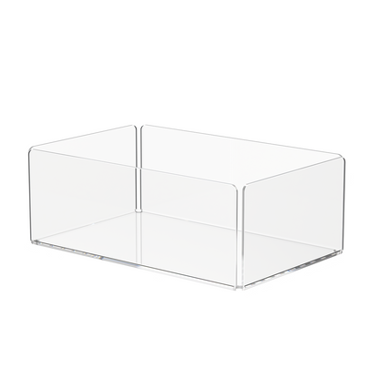 10" Tray Organizer Display Countertop Storage Bin Dust Cover