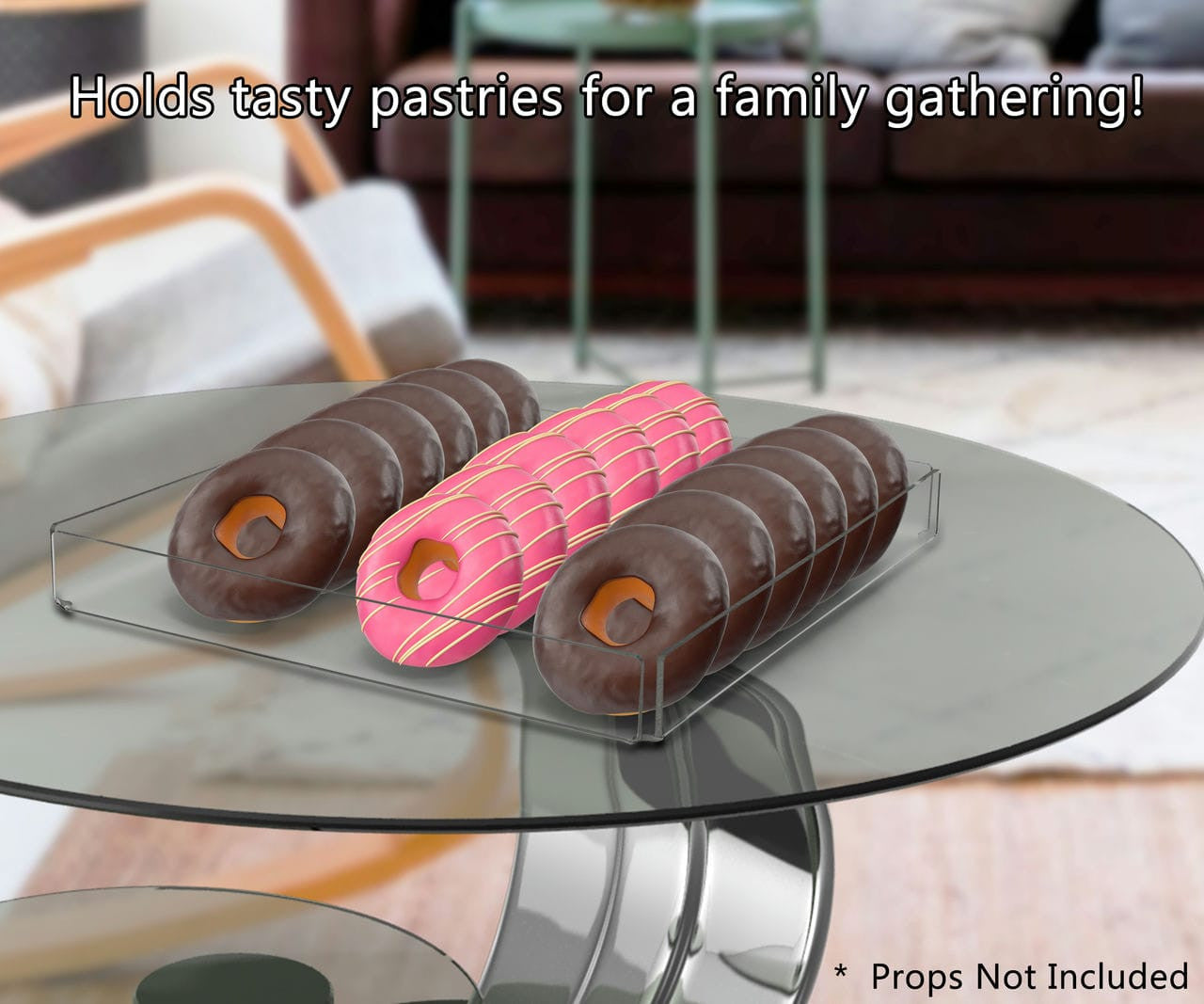 Twelve and a Half Inches Wide by One Inch High Holds rows of tasty treats for large gatherings