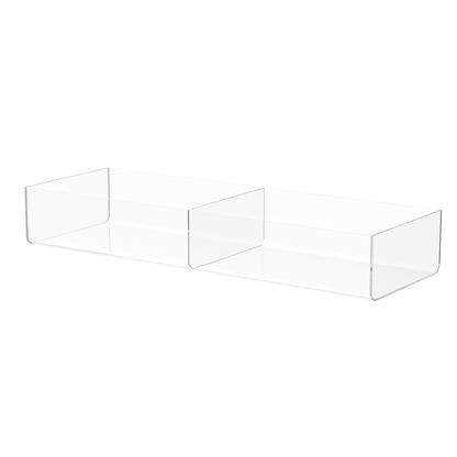 Clear Acrylic 16.75"W Multi Compartment Storage Tray