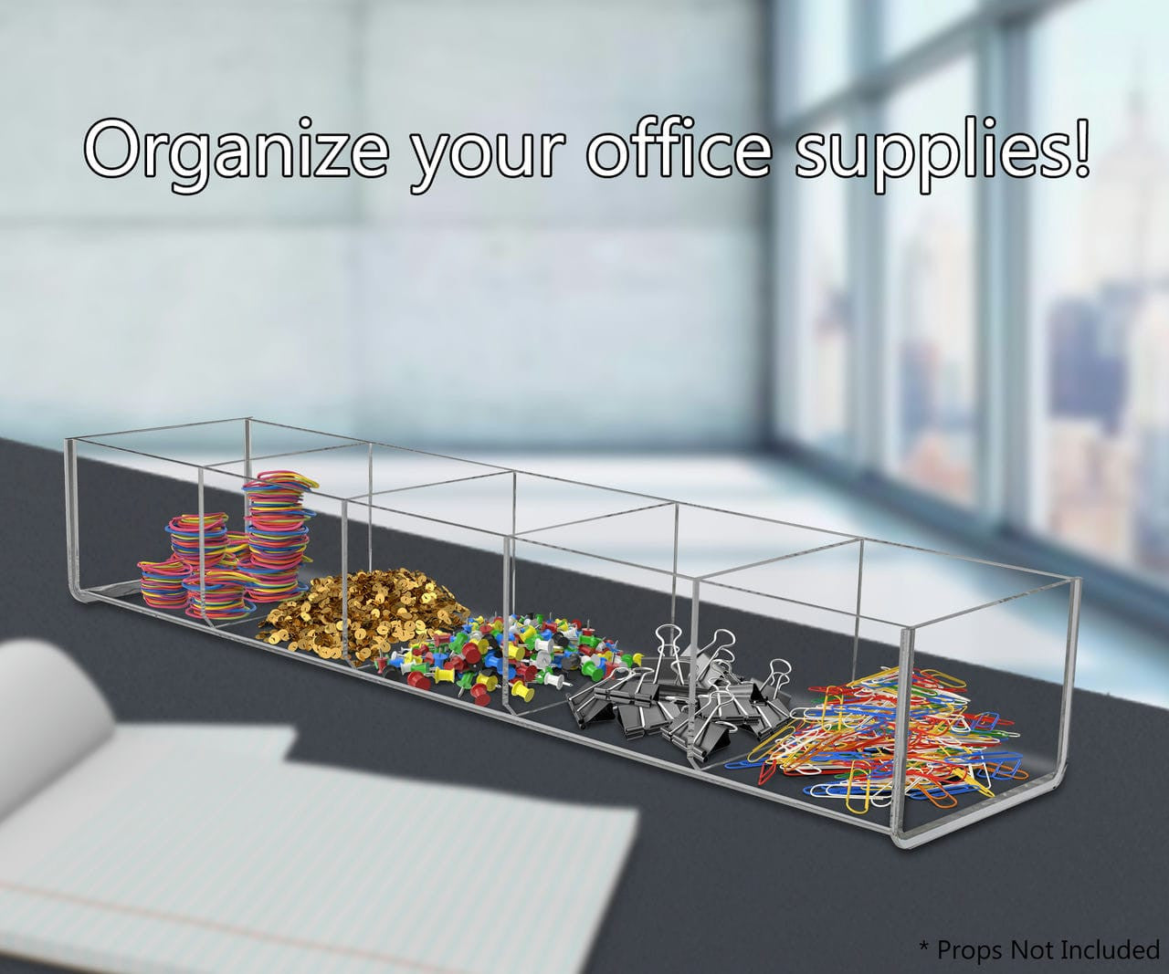 Nineteen and a Half Inches Wide by Three and a Quarter Inches High Easily organize your office supplies