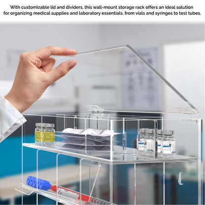 Acrylic Test Tube 12 Compartment Organizer