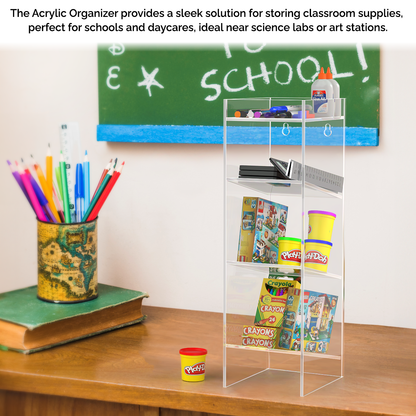 Acrylic Test Tube 3 Compartment Organizer