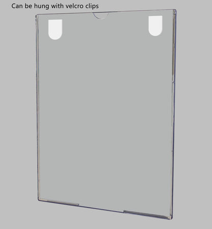 8.5"W x 11"H TRU-VU® Sign Holder with Magnets and Velcro