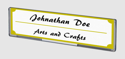8.5"W x 2"H Name Plate Sign Holder with Double Sided Tape