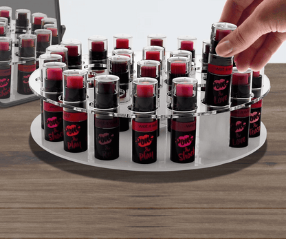 9"W Rotating Lipstick Holder Spin Display Essential Oil Organizer