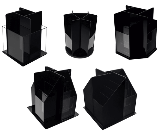 Rotating Trifold Holder for 4"W Brochures Multi Pocket Display