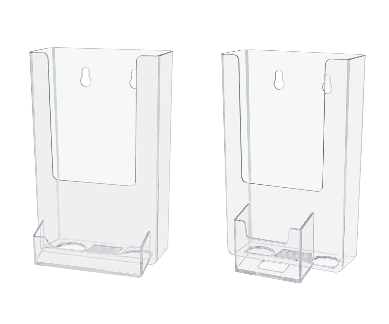 Four Inch Wide Brochure Holder with Card Pocket