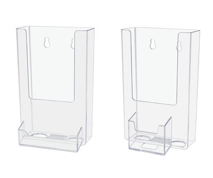 Four Inch Wide Brochure Holder with Card Pocket