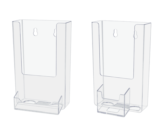 Four Inch Wide Brochure Holder with Card Pocket