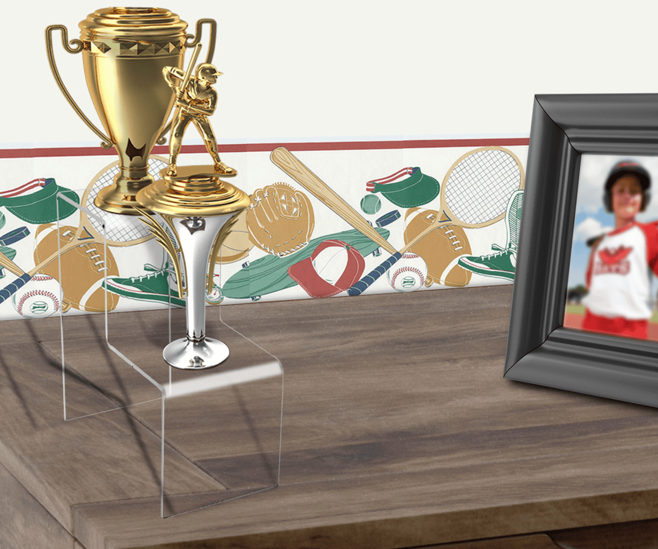 Clear Stair Pedestal Display Stand