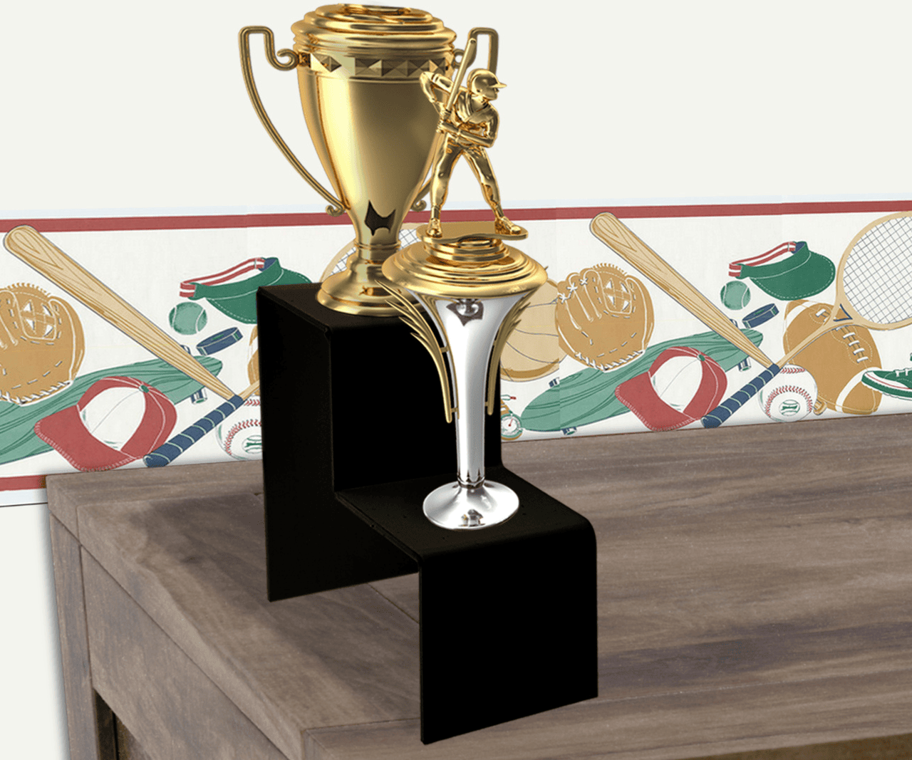 2 Tier Pedestal Retail Display Shelf Multi Stair Riser