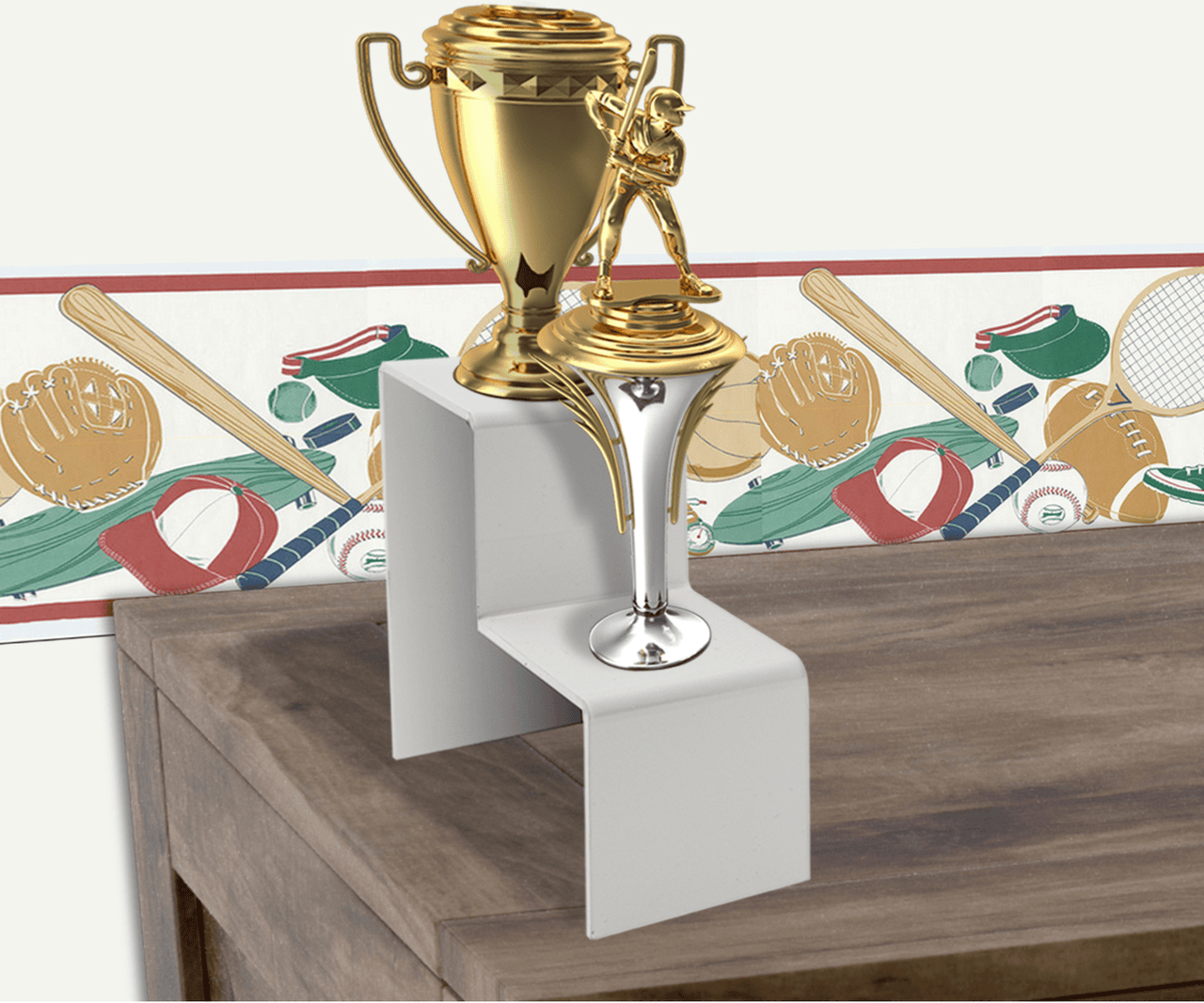 2 Tier Pedestal Retail Display Shelf Multi Stair Riser