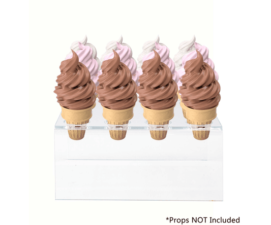 Mini Waffle Ice Cream Cone Holder 12 Slot Retail Display Stand