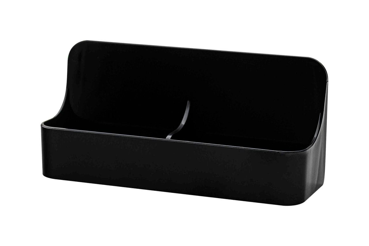Empty business card holder in black