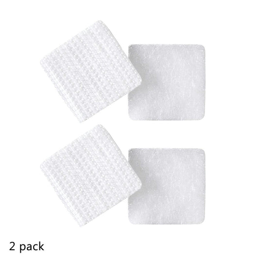 Velcro Pads 1" White 2 Pack Hook and Loop Squares