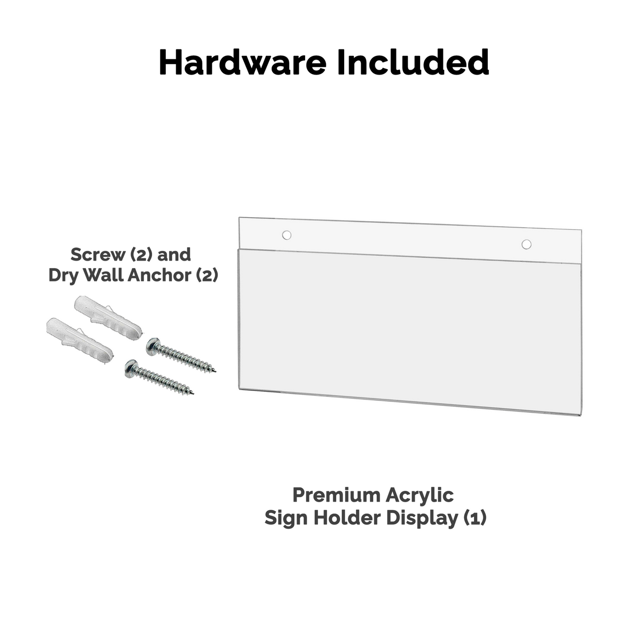 10"W x 4"H Wall Sign Holder with Hanging Hardware