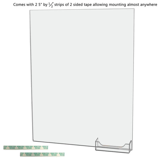Sign Holder 11"W x 14"H Display Sleeve with Business Card Pocket