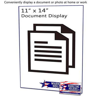 Sign Holder 11"W x 14"H Display Sleeve with Business Card Pocket