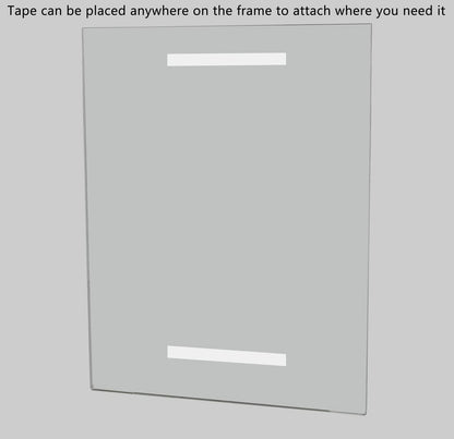 Eleven Inches Wide by Fourteen Inches High Sign Page Display with tape