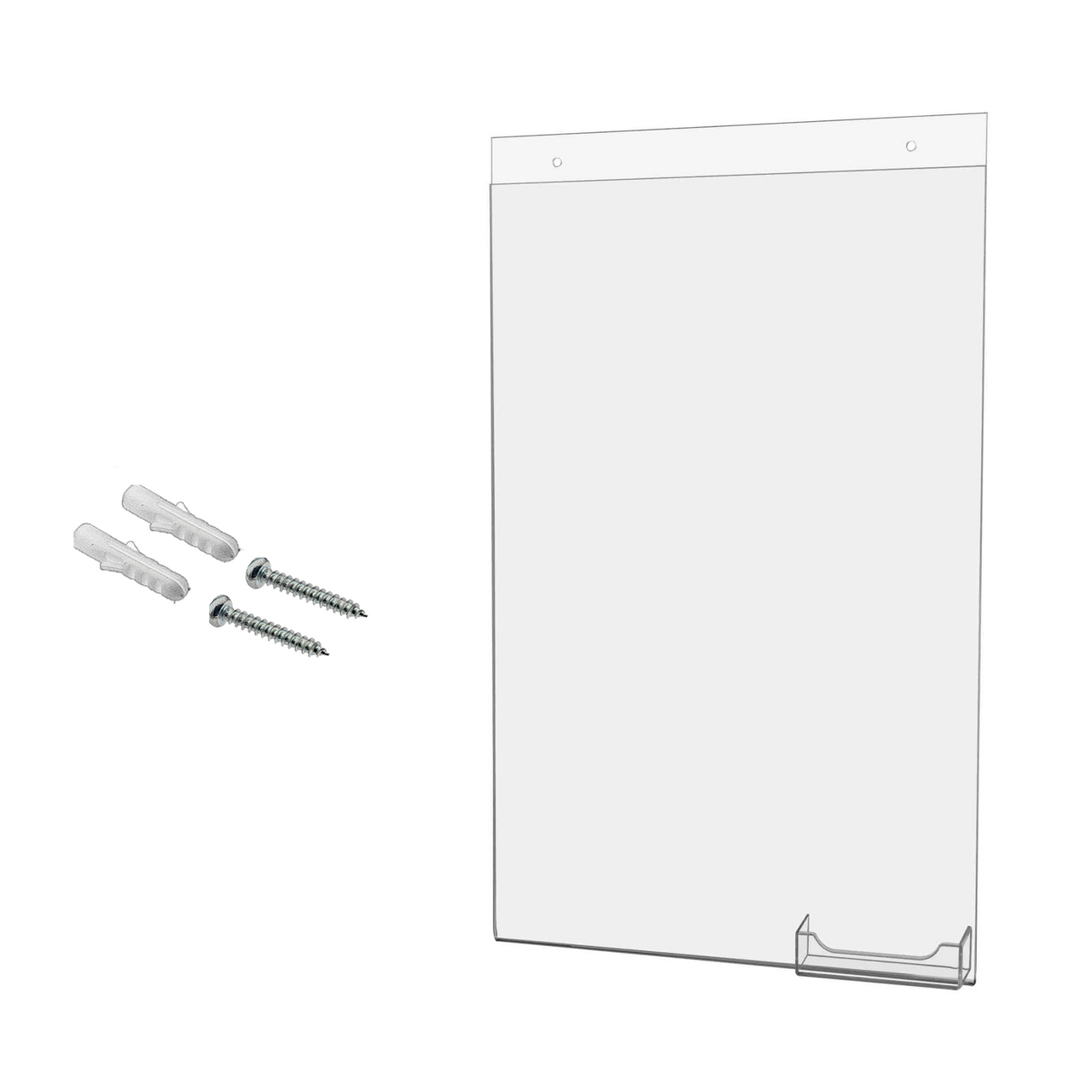 11"W x 17"H Wall Sign Holder with Business Card Pocket and Hardware