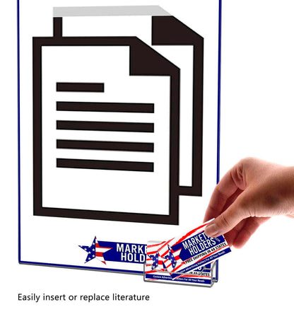 11"W x 17"H Wall Sign Holder with Business Card Pocket and Hardware