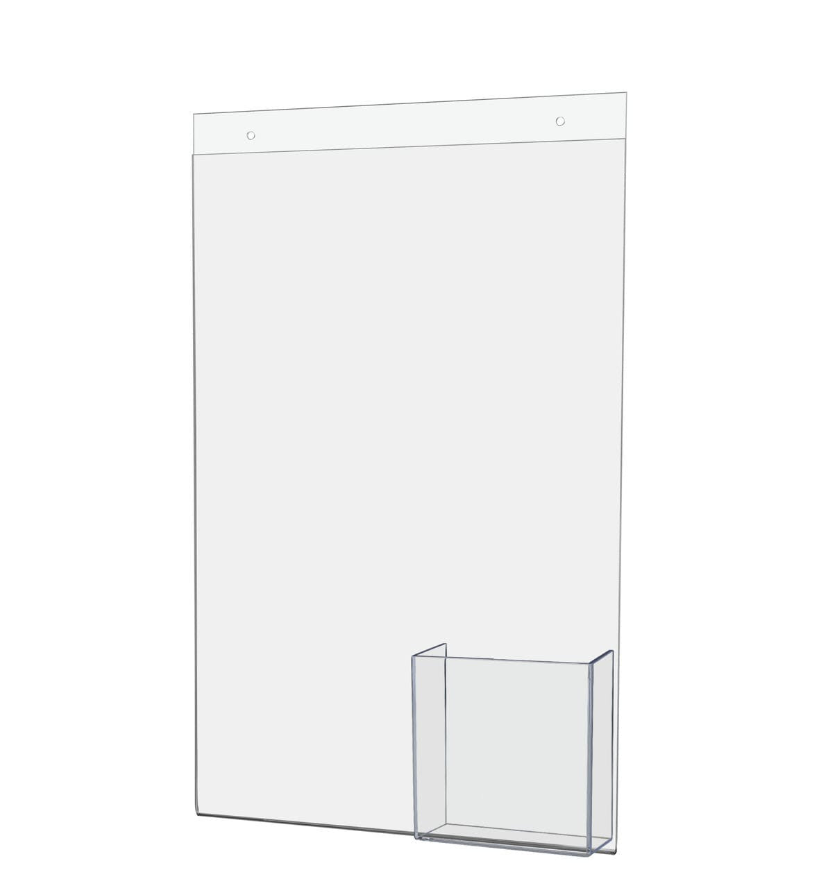 11"W x 17"H Wall Sign Holder with Brochure Pocket and Hardware