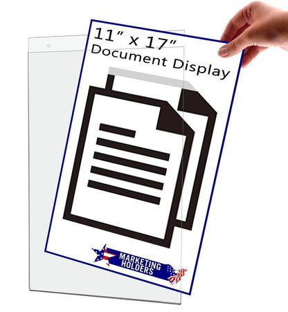 11"W x 17"H Wall Sign Holder with Hanging Hardware