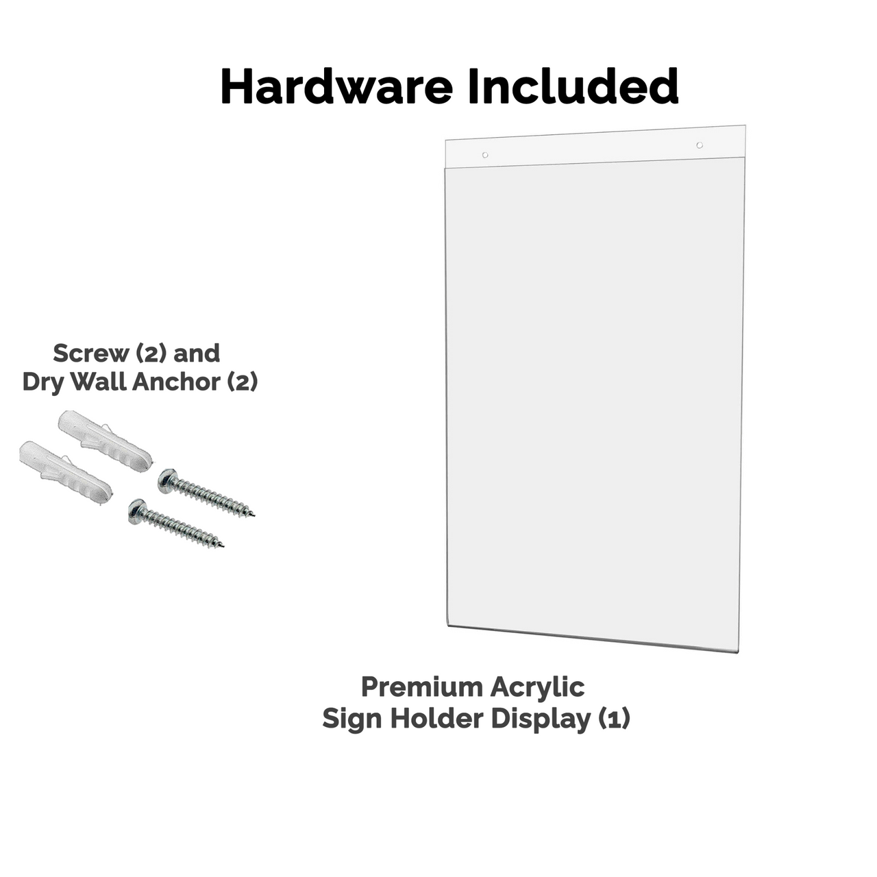 11"W x 17"H Wall Sign Holder with Hanging Hardware