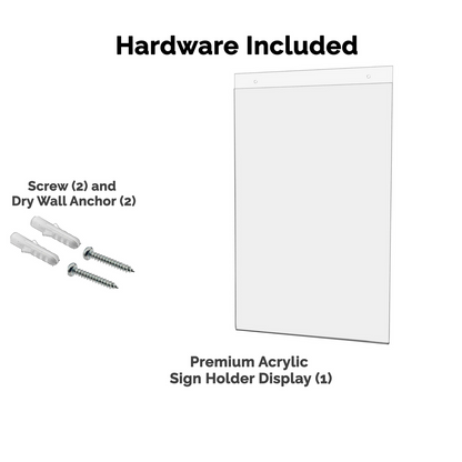 11"W x 17"H Wall Sign Holder with Hanging Hardware