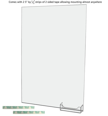 11"W x 17"H Wall Sign Holder with Business Card Pocket and Tape