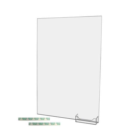 11"W x 17"H Wall Sign Holder with Business Card Pocket and Tape