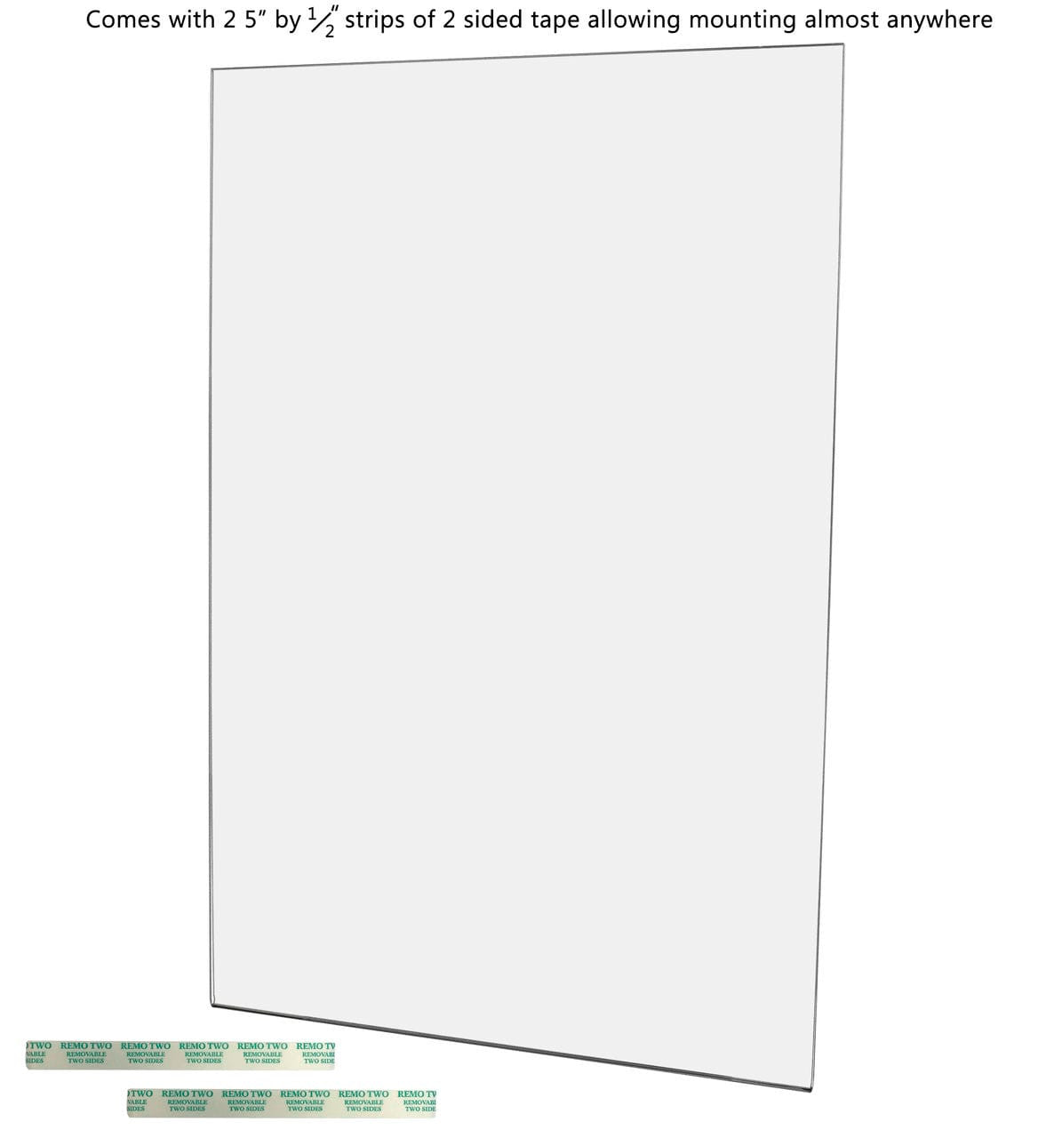 11"W x 17"H Wall Sign Holder with Double Sided Tape