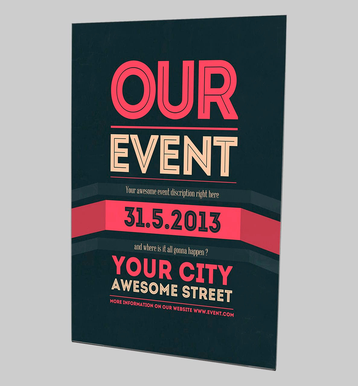 11"W x 17"H Wall Sign Holder with Double Sided Tape