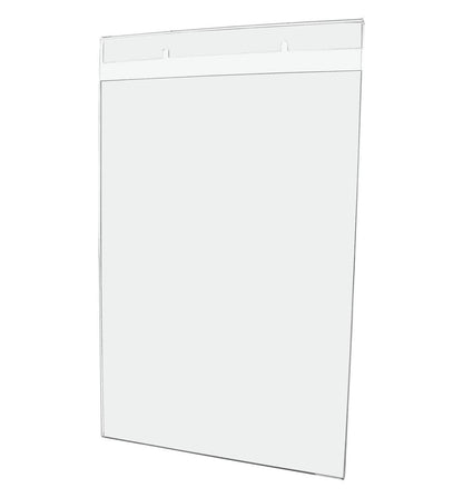 Sign Display Sleeve 11"W x 17"H Poster Holder with Notched Back