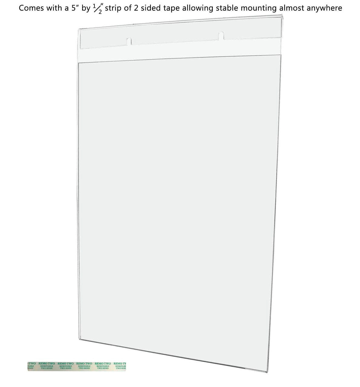 Eleven Inches Wide by Seventeen Inches High Notched Back Literature Holder Hanging Display with accessories