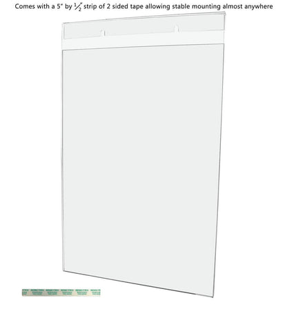 Eleven Inches Wide by Seventeen Inches High Notched Back Literature Holder Hanging Display with accessories