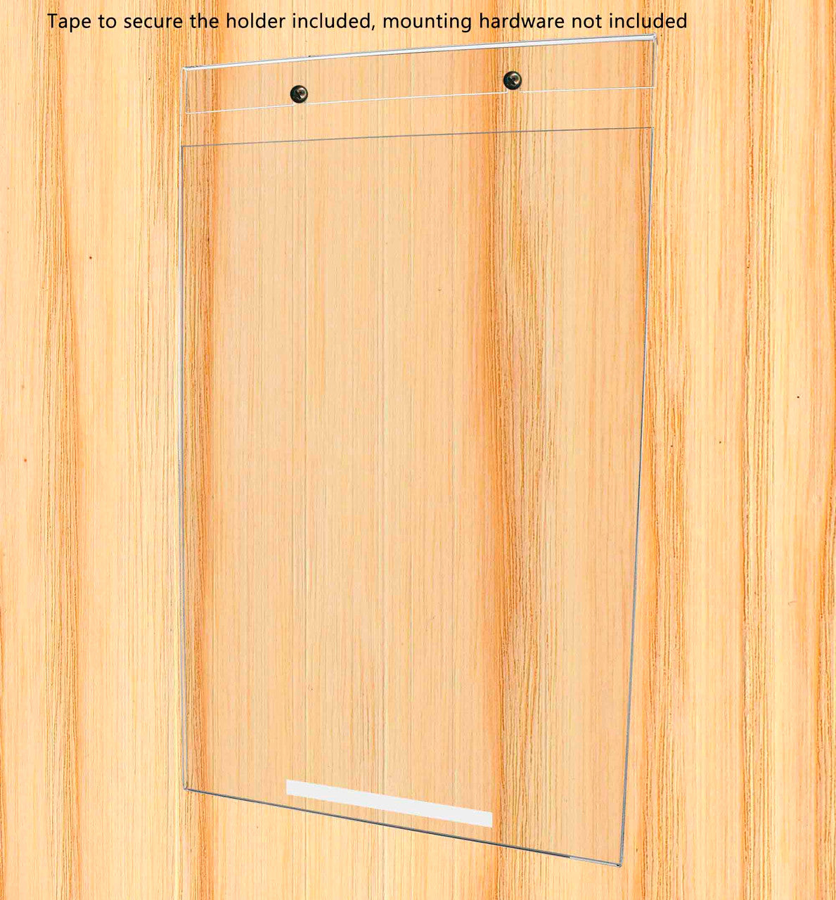 Eleven Inches Wide by Seventeen Inches High Notched Back Literature Holder Hanging Display empty on wall