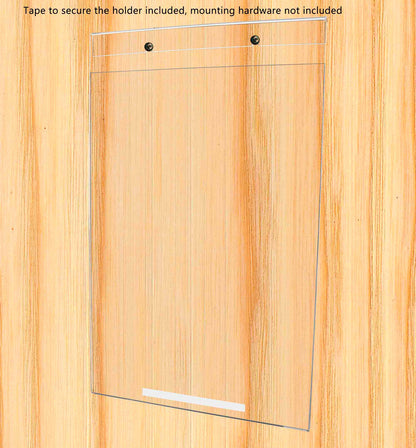 Eleven Inches Wide by Seventeen Inches High Notched Back Literature Holder Hanging Display empty on wall