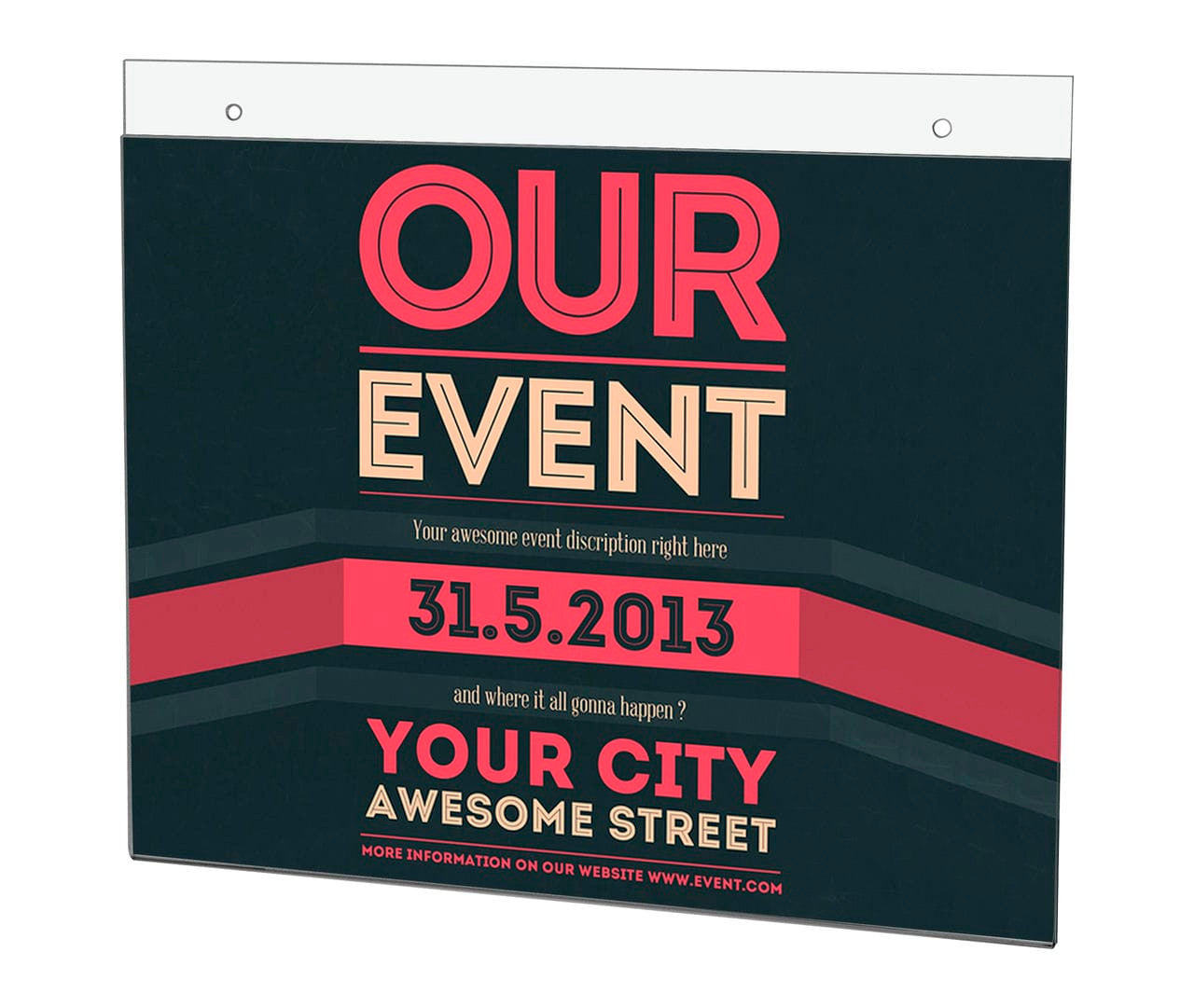 11"W x 8.5"H Wall Sign Holder with Hanging Hardware