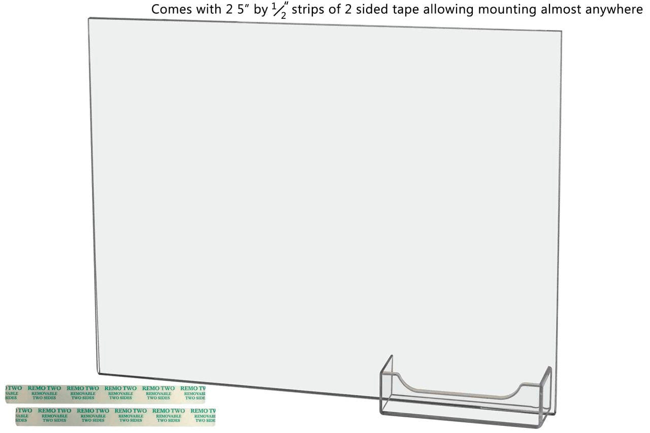 11"W x 8.5"H Wall Sign Holder with Business Card Pocket and Tape